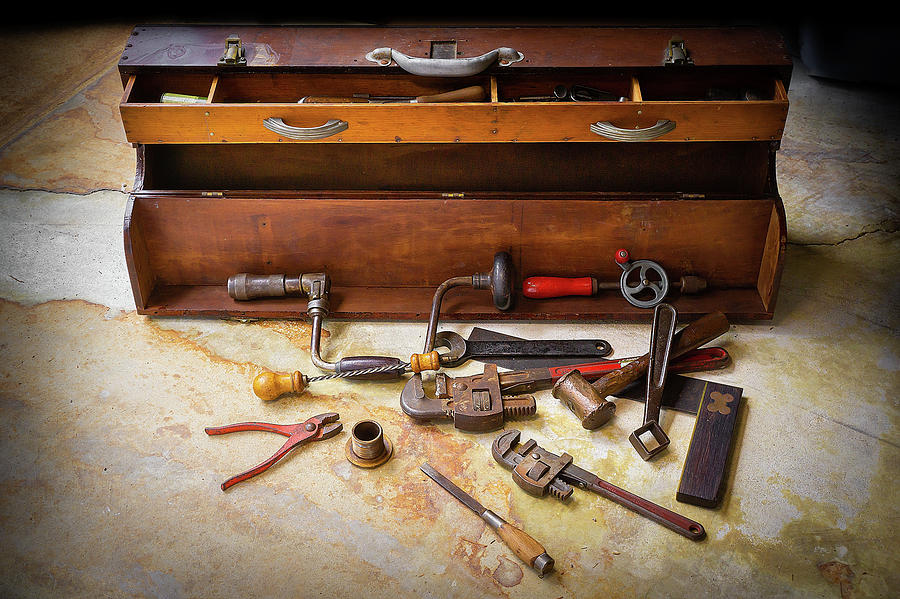 Tool Photograph - Vintage Toolbox by Robert Meyerson