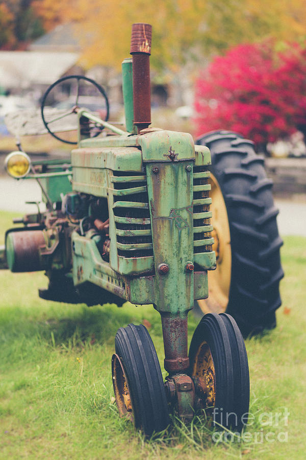 Vintage Tractor Autumn Photograph by Edward Fielding