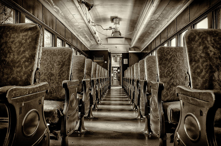 Vintage Train Seats Photograph by Deborah Ritch
