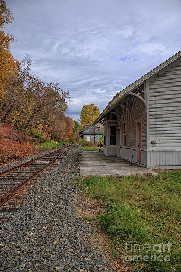 Vintage Train Station in Vermont Photograph by Edward Fielding