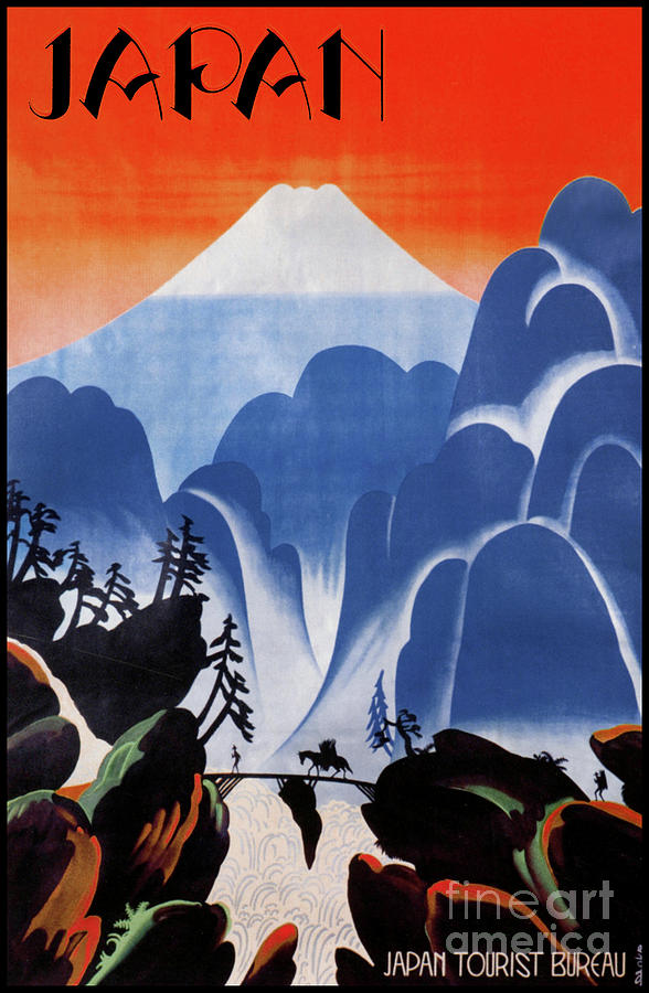 Vintage Travel Poster Japan Painting by Mindy Sommers