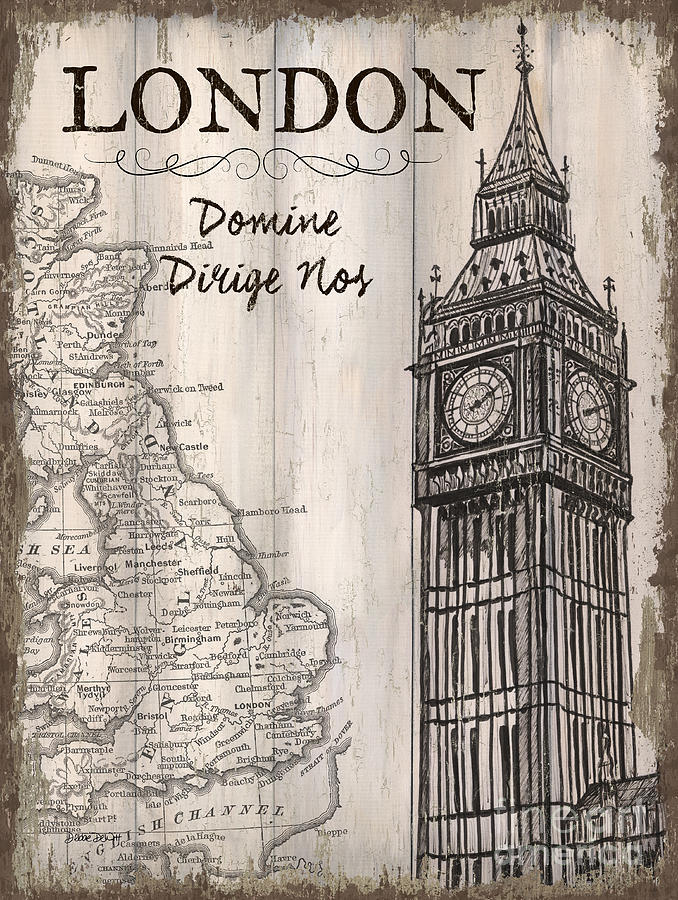 London Painting - Vintage Travel Poster London by Debbie DeWitt
