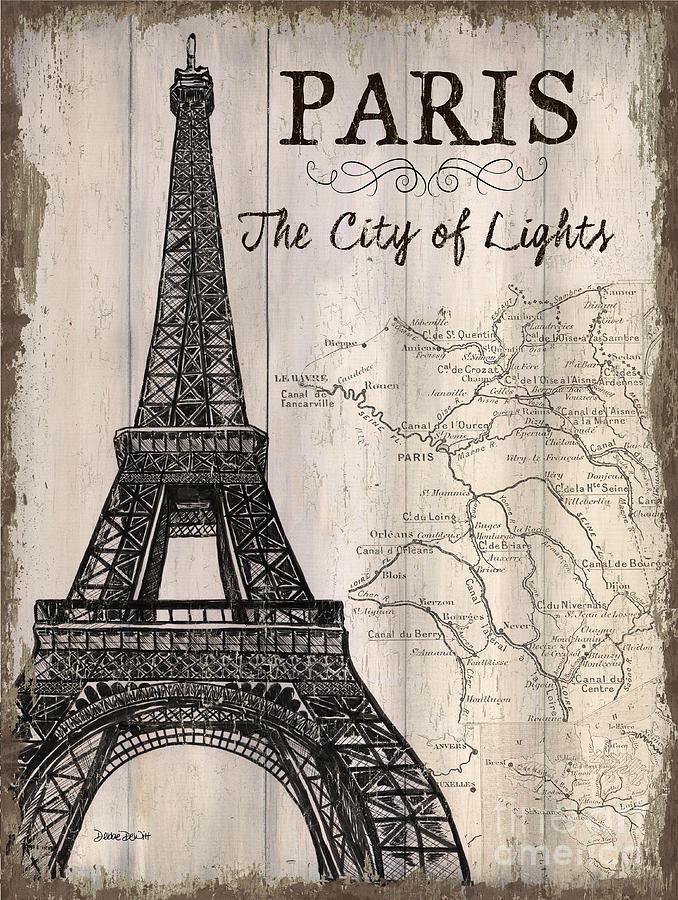 Paris Painting - Vintage Travel Poster Paris by Debbie DeWitt