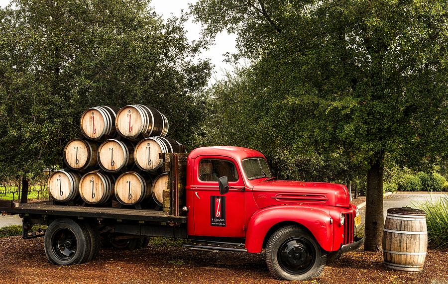 Vintage Truck With Wine Barrels Photograph by Mountain Dreams