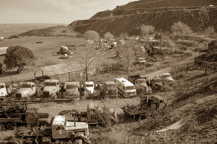 Vintage Truck Yard4 Photograph by Darrell Foster