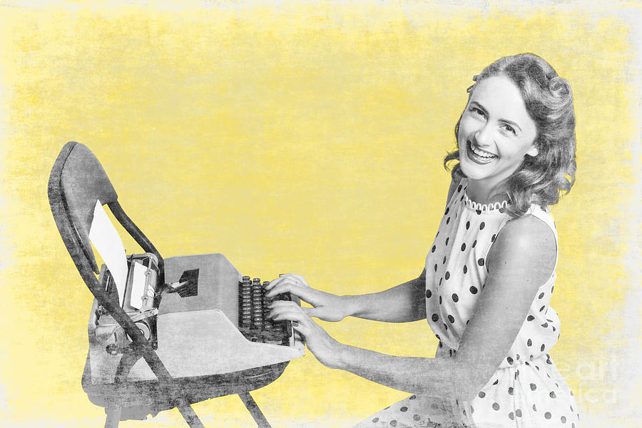 Vintage Typewriter Advertising Photograph