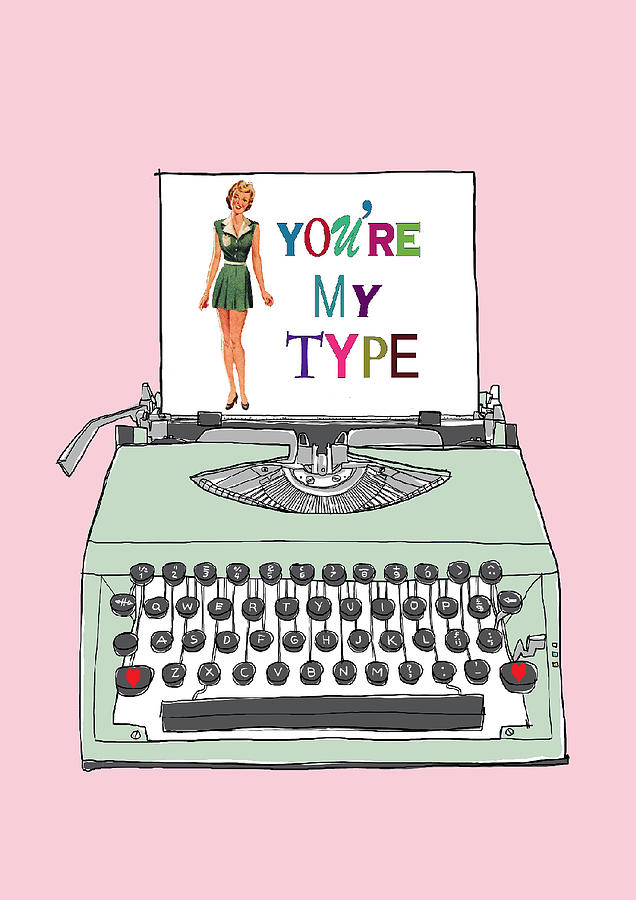 Vintage Digital Art - Vintage Typewriter Love Letter by Colleen VT