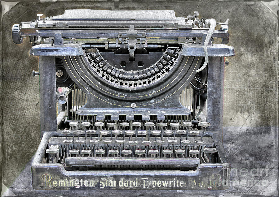 Vintage Typewriter Photo Paint Photograph by Nina Silver