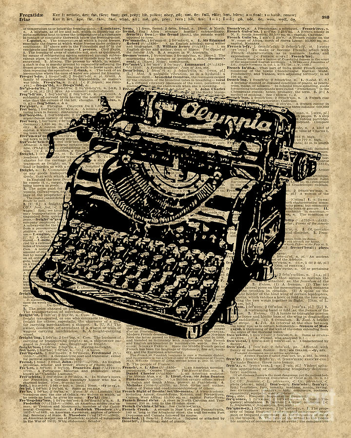 Vintage Digital Art - Vintage Typewritter  by Anna W