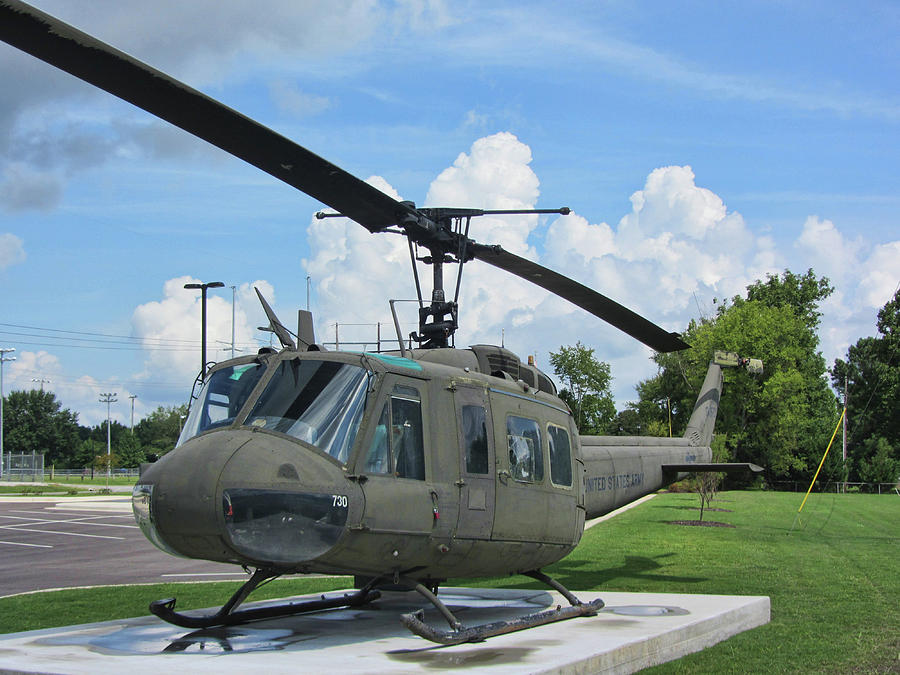  Vintage UH-1 Huey Military Helicopter Photograph by Kathy Clark