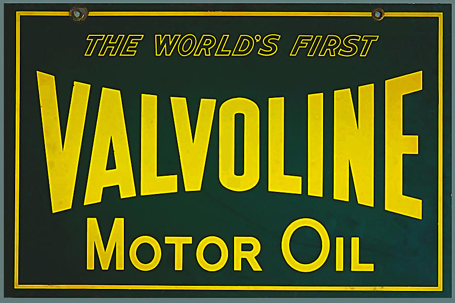 Plaque émaillée Valvoline motor oil vintage enamel sign 