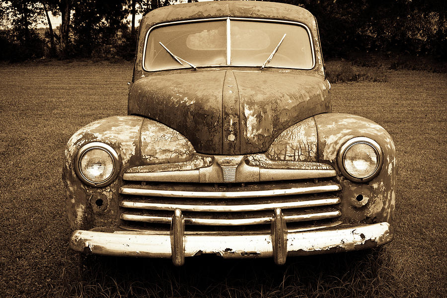 Vintage Vehicle In Sepia 1 Photograph