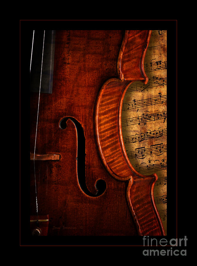 Vintage Violin With Antique Overture Sheet Music Photograph by Lone Palm Studio