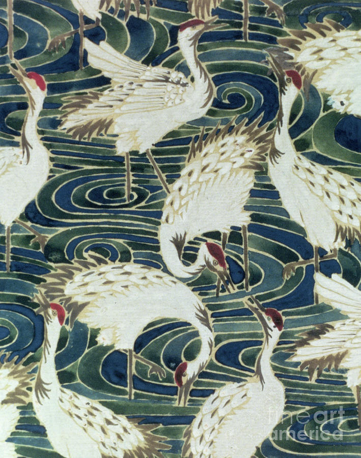 Bird Painting - Vintage Wallpaper Design by English School