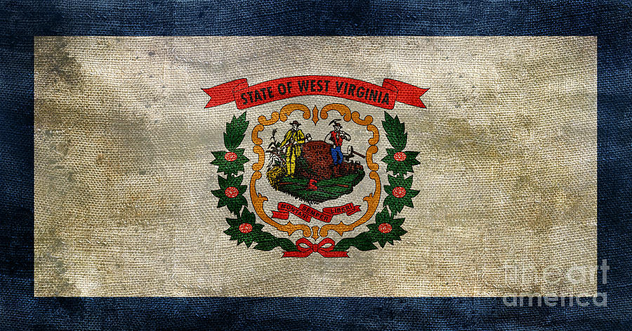 Vintage West Virginia Flag Photograph by Jon Neidert