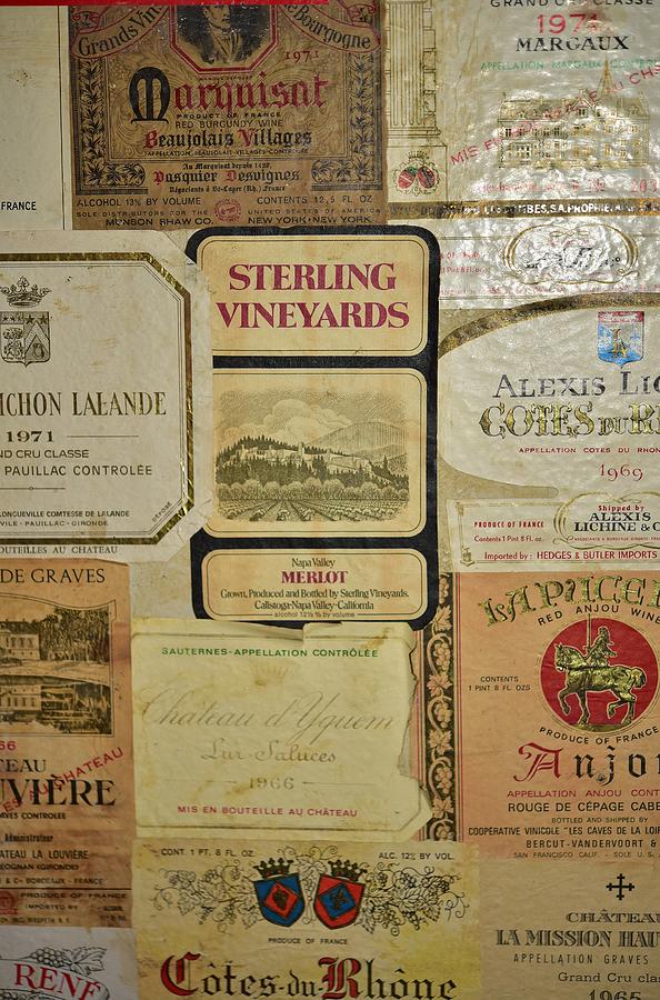 Vintage Wine Labels 10 Photograph by Linda Brody
