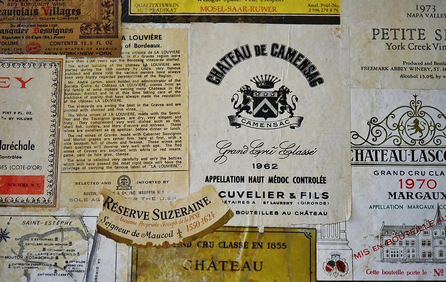 Vintage Wine Labels 8 Photograph by Linda Brody
