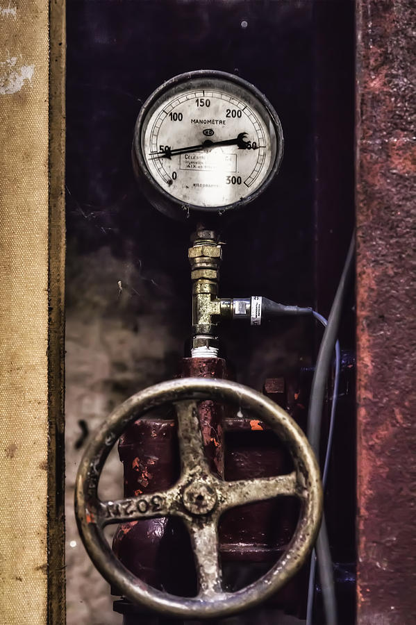 Wine Photograph - Vintage Wine Making Gauges  by Georgia Clare