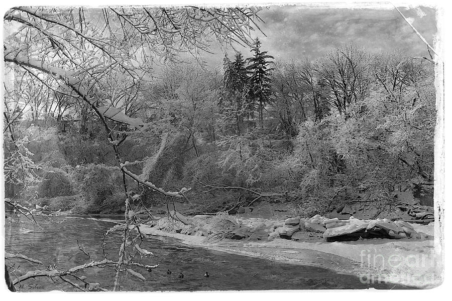 Vintage Winter River Photograph by Nina Silver