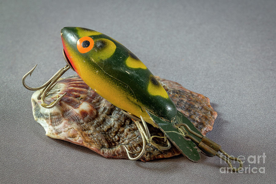 Vintage wood lure Photograph by Shawn Jeffries