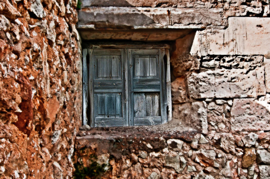 Vintage wood window  Photograph by Pedro Cardona Llambias