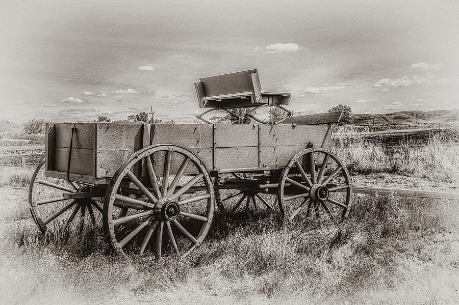 vintage wooden wagon