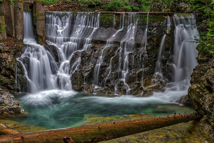 Vintgar Gorge Waterfall - Slovenia Photograph by Stuart Litoff