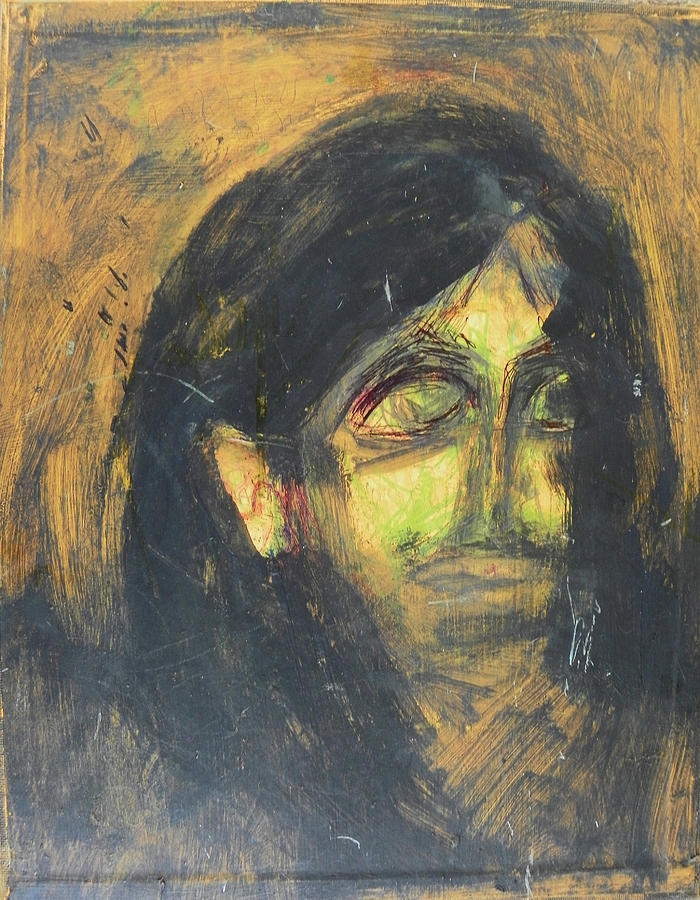 Portrait Painting - Violence - Judy Weeps by Judith Redman