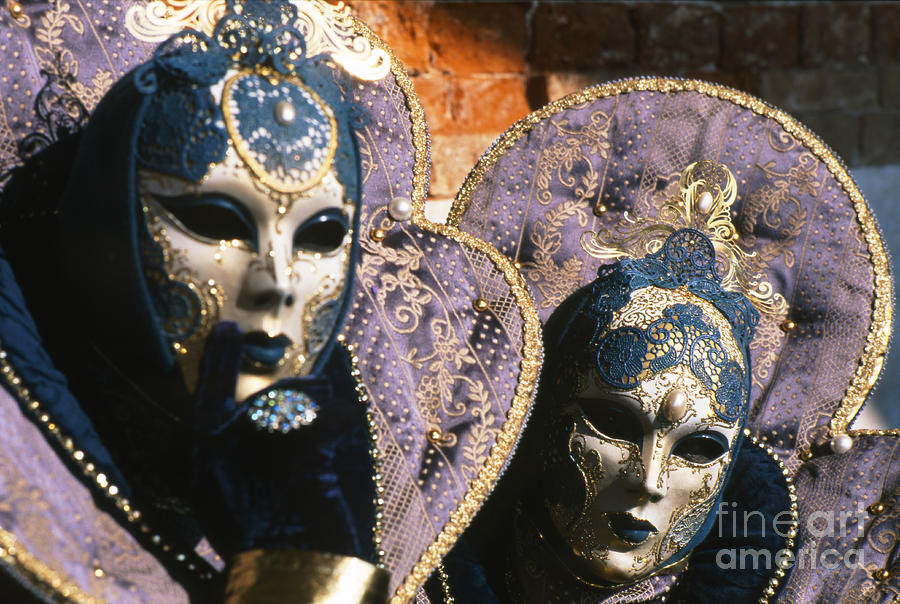 Violet and Golden Masks Photograph by Riccardo Mottola