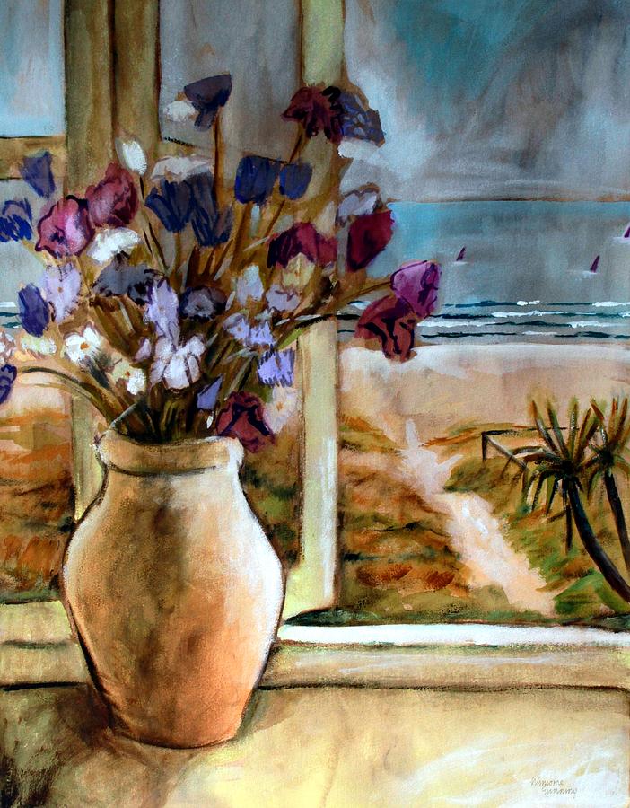 Violet Beach Flowers by Winsome Gunning Violet Beach Flowers by Winsome Gunning