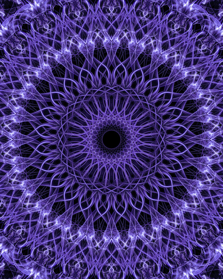 Violet digital mandala Digital Art by Jaroslaw Blaminsky