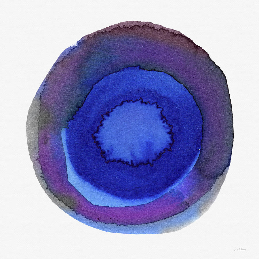 Abstract Painting - Violet Drops 1- Art by Linda Woods by Linda Woods