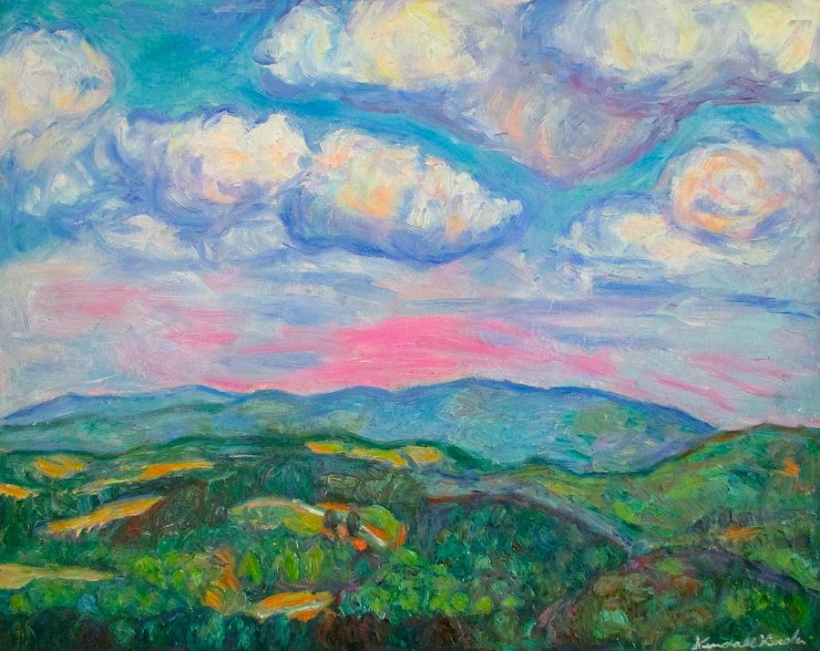 Violet Evening on Rocky Knob Painting by Kendall Kessler