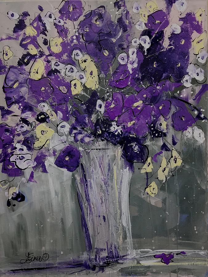Violet Expressions Painting by Terri Einer