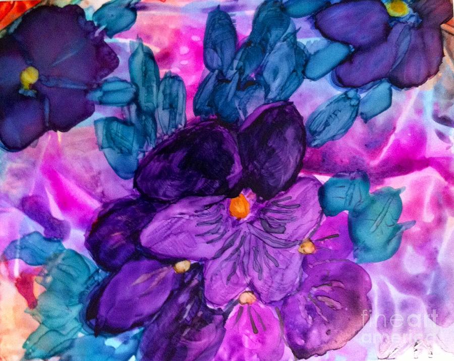 Violet Fantasy Painting by Eunice Warfel