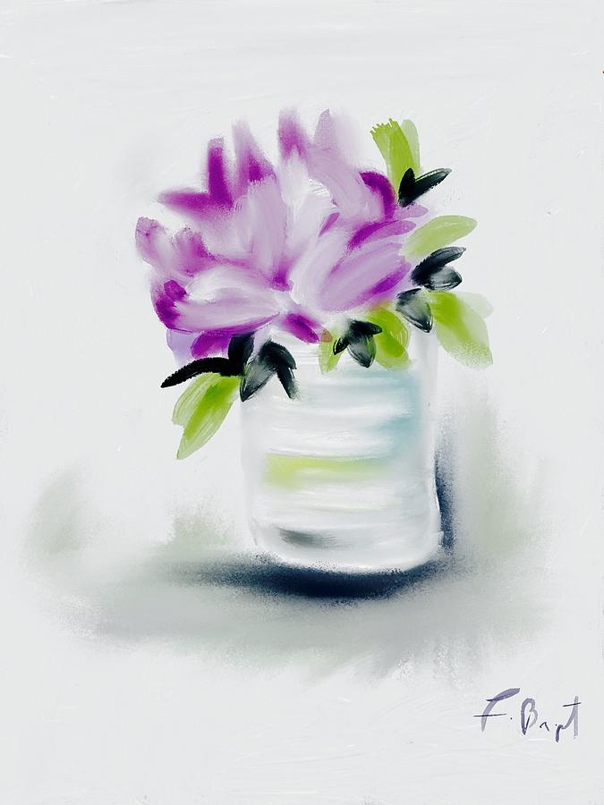 Violet In A Cup  Digital Art by Frank Bright