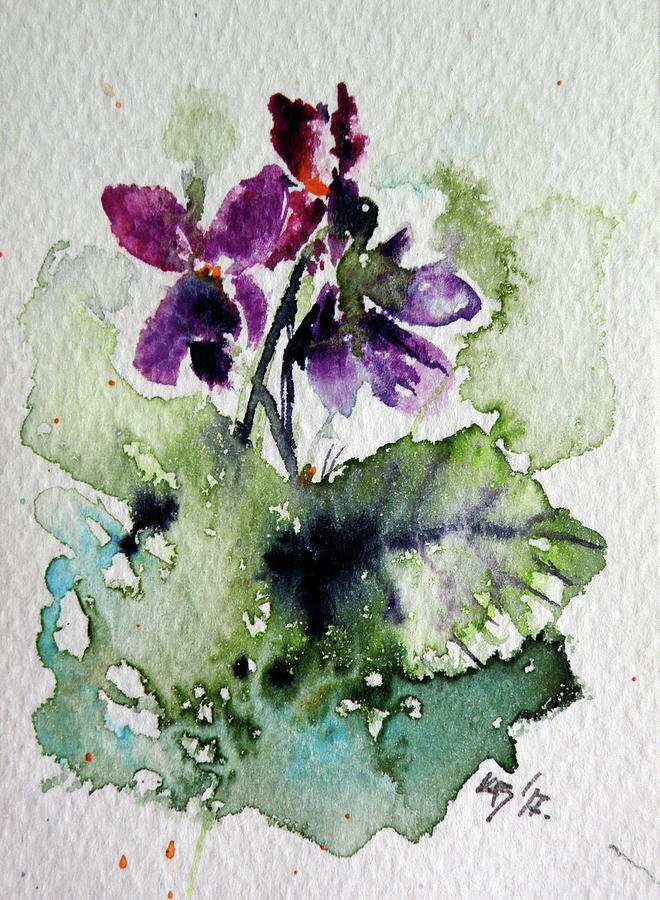 Spring Painting - Violet IV by Kovacs Anna Brigitta