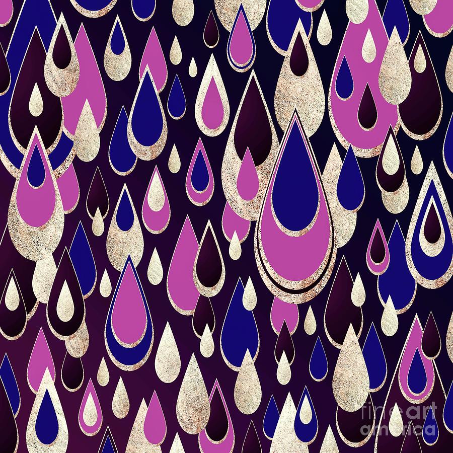 Violet Rain Digital Art by Zaira Dzhaubaeva