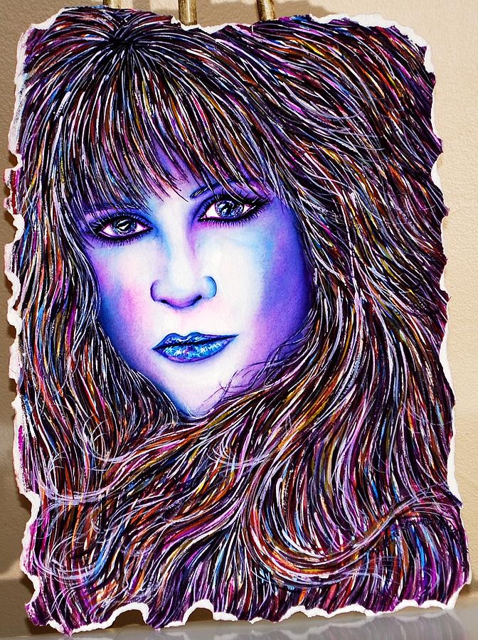 Celebrity Mixed Media - Violet Reflection by Joseph Lawrence Vasile Celebrity Mixed Media - Violet Reflection by Joseph Lawrence Vasile
