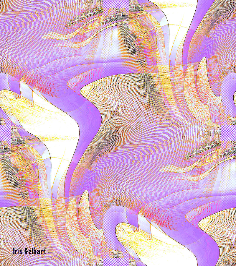 Violet Streams Digital Art by Iris Gelbart