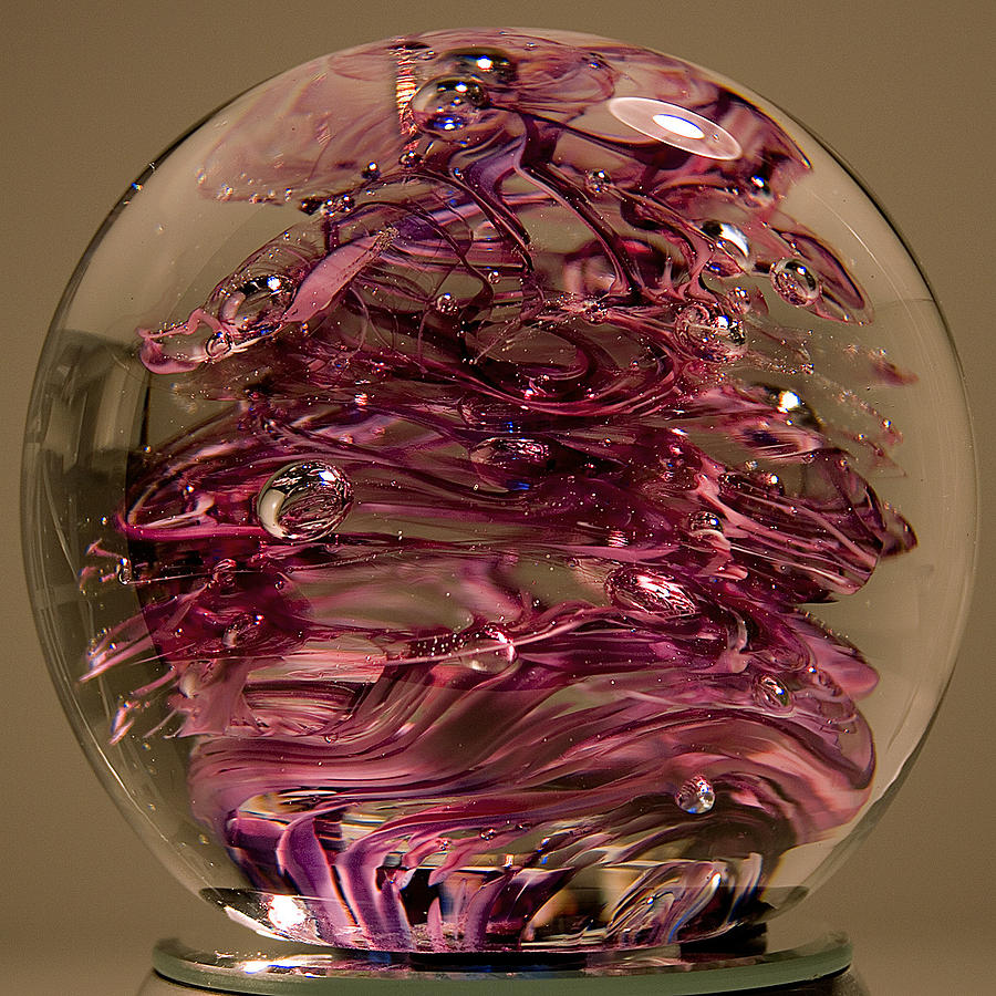 Violet Swirl Sculpture by David Patterson