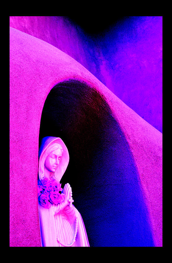 Violet Virgin of Guadalupe Photograph by Susanne Still