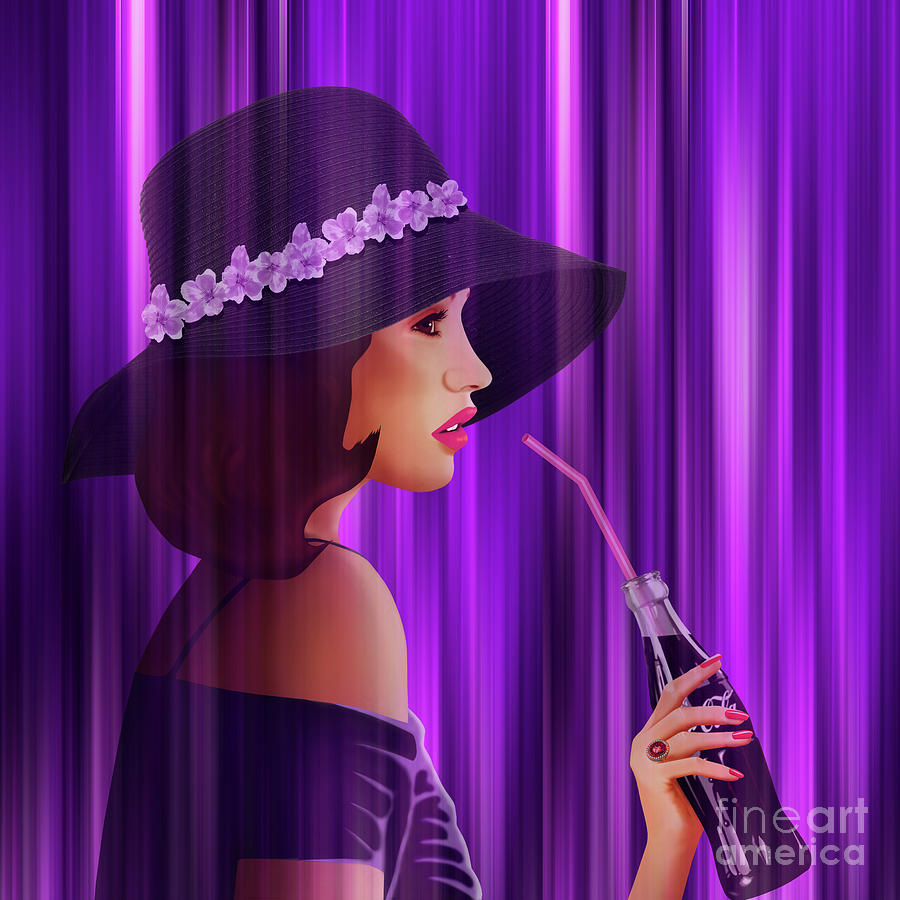 Violet with coke Digital Art by Monika Juengling - Fine Art America