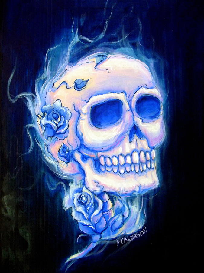 Skull Painting - Violeta by Heather Calderon