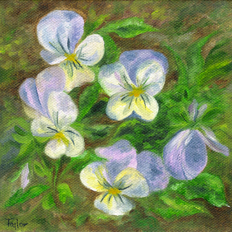 Violets Painting by FT McKinstry