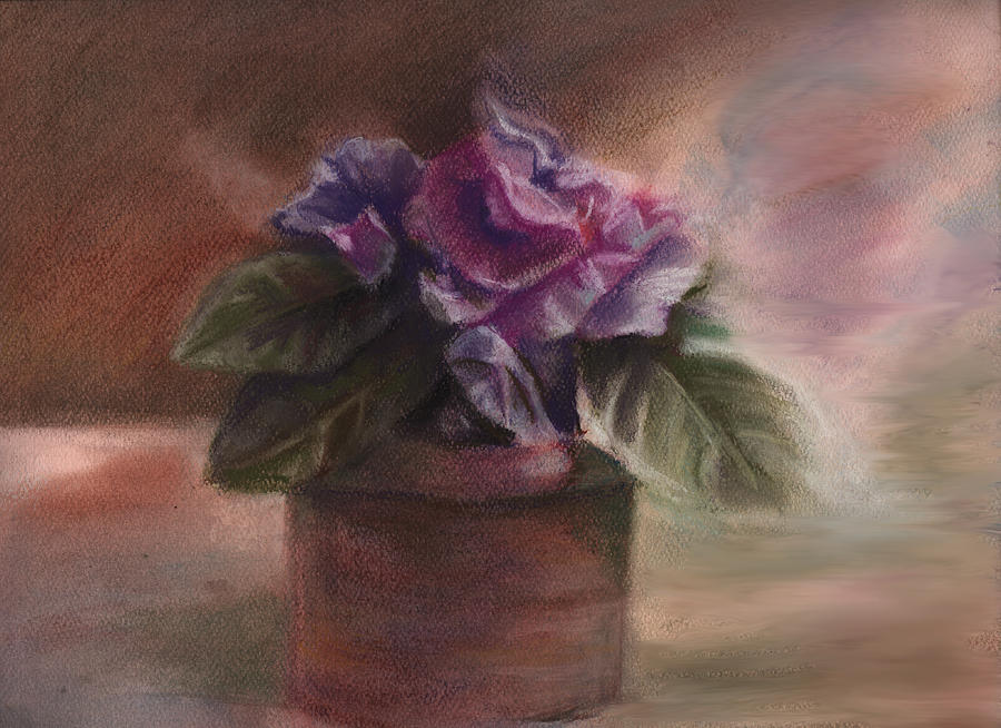 Violets Pastel by Patricia Halstead