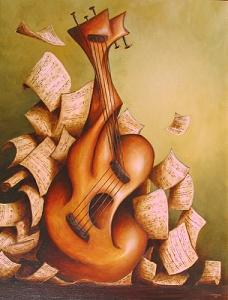 Violin Painting - Violin by Rui Carruco Violin Painting - Violin by Rui Carruco