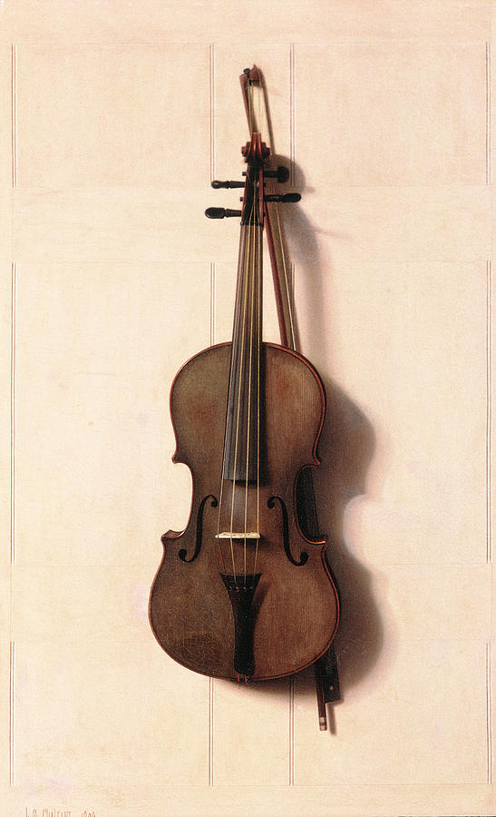 Violin and Bow Painting by Jefferson David Chalfant