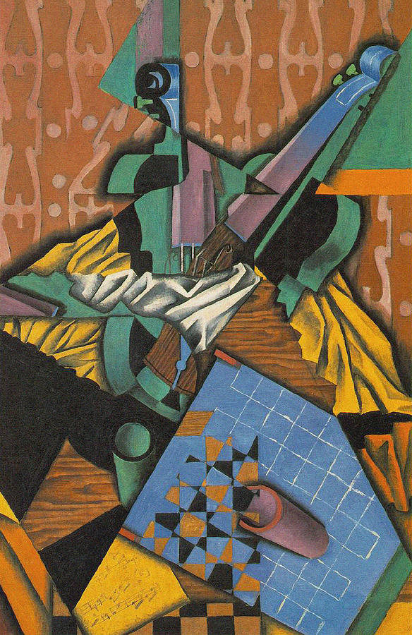 Violin And Checkerboard Painting by Juan Gris - Fine Art America