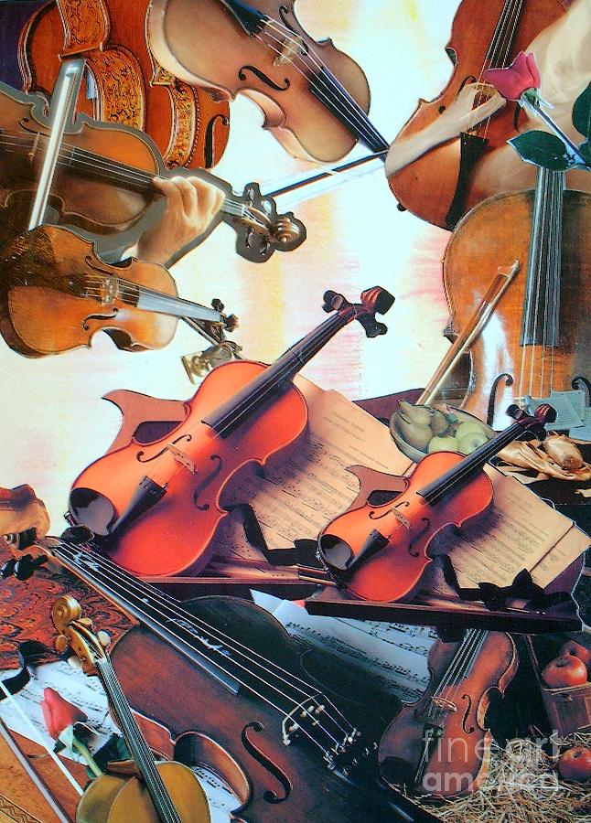 Violin Concierto Mixed Media by Judith Espinoza